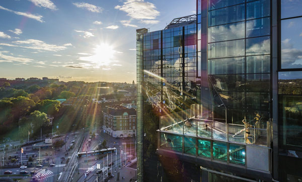Solnedgångsutsikt från Gothia Towers